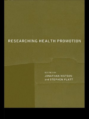 cover image of Researching Health Promotion